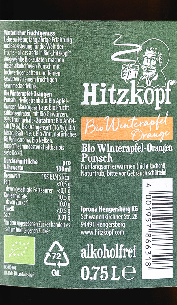 Bio Hitzkopf® Winterapfel-Orangen Punsch