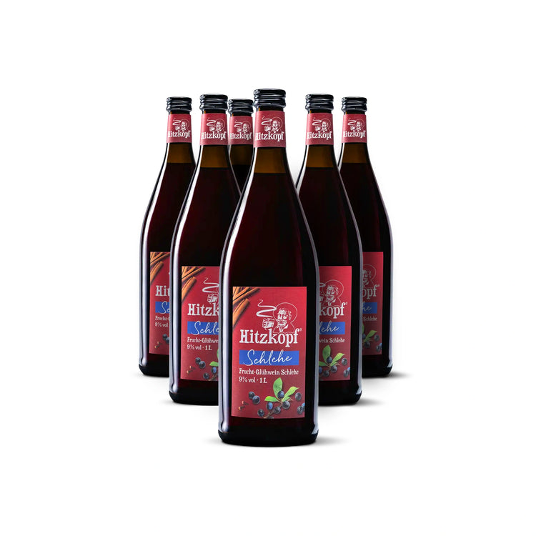 Hitzkopf Schlehe, Frucht-Glühwein mit Schlehenbeeren, 9 % vol, herb-fruchtiger Geschmack mit winterlichen Gewürzen.