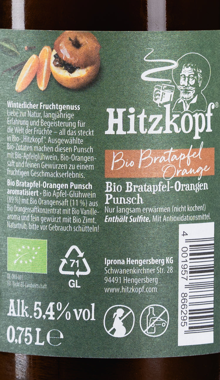 Bio Hitzkopf® Bratapfel-Orangen Punsch